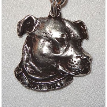 Pit Bull brelok zawieszka wisiorek stare srebro (id: 2237)